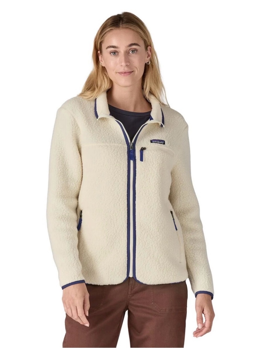Patagonia Women's Retro Pile Fleece Jacket Size Medium..Color Is Natural